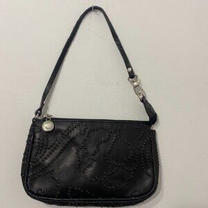 Christine DeGennaro Small Leather Black Wristlet Handbag